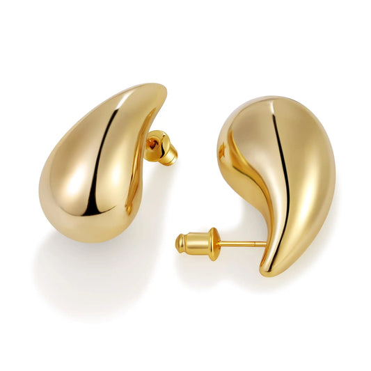 Univelle Women’s Gold Teardrop Earrings – Elegance in Every Drop