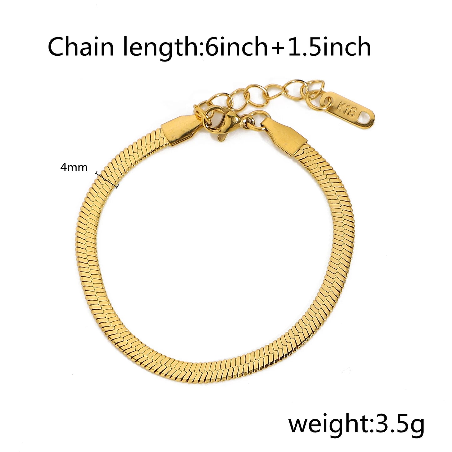 "Univelle Elegant Link Chain Stainless Steel Bangle – Timeless Golden Jewelry for Women & Girls